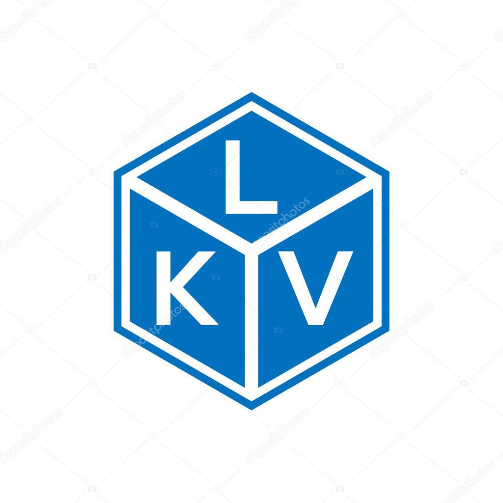 LKV letter logo design on black background. LKV creative initials letter logo concept. LKV letter design.