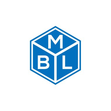 Siyah arkaplanda MBL harf logosu tasarımı. MBL yaratıcı harflerin baş harfleri logo kavramı. MBL harf tasarımı.
