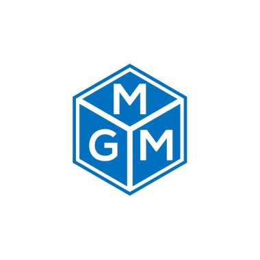 Siyah arka planda MGM harf logosu tasarımı. MGM yaratıcı harflerin baş harfleri logo kavramı. MGM harf tasarımı.
