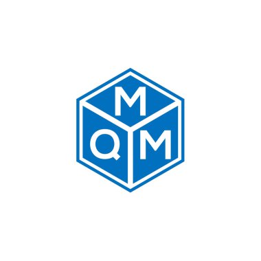 Siyah arkaplanda MQM harf logosu tasarımı. MQM yaratıcı harflerin baş harfleri logo kavramı. MQM harf tasarımı.