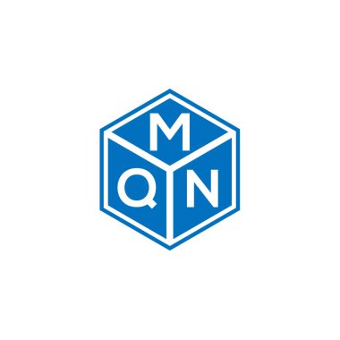 Siyah arkaplanda MQN harf logosu tasarımı. MQN yaratıcı harflerin baş harfleri logo kavramı. MQN harf tasarımı.