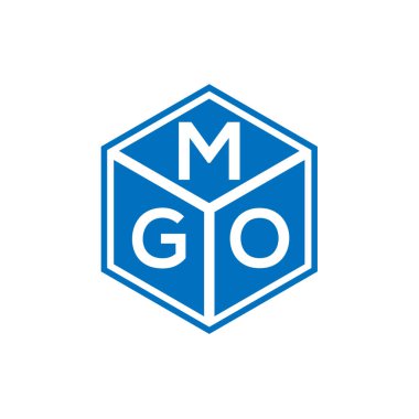 Siyah arka planda MGO harfi logo tasarımı. MGO yaratıcı harfler logosu konsepti. MGO harf tasarımı.