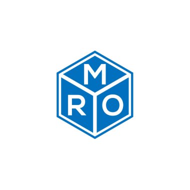 Siyah arkaplanda MRO harfi logosu tasarımı. MRO yaratıcı harflerin baş harfleri logo kavramı. MRO harf dizaynı. V