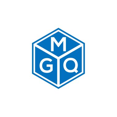 Siyah arka planda MGQ harf logosu tasarımı. MGQ yaratıcı harflerin baş harfleri logo kavramı. MGQ harf tasarımı.