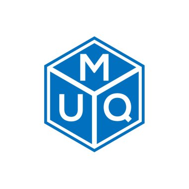 Siyah arka planda MUQ harfi logo tasarımı. MUQ yaratıcı harflerin baş harfleri logo kavramı. MUQ harf tasarımı.