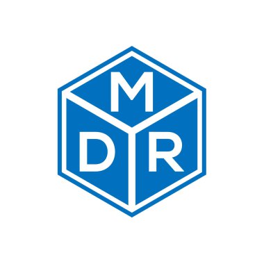 Siyah arka planda MDR harf logosu tasarımı. MDR yaratıcı harflerin baş harfleri logo kavramı. MDR harf tasarımı.