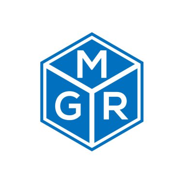 Siyah arka planda MGR harf logosu tasarımı. MGR yaratıcı harflerin baş harfleri logo kavramı. MGR harf tasarımı.
