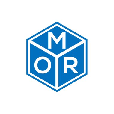 Siyah arka planda MOR harf logosu tasarımı. MOR yaratıcı harfler logosu konsepti. MOR harf tasarımı.