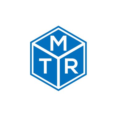 Siyah arka planda MTR harf logosu tasarımı. MTR yaratıcı harflerin baş harfleri logo kavramı. MTR harf tasarımı.