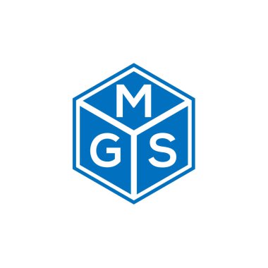 Siyah arka planda MGS harfi logo tasarımı. MGS yaratıcı harf logosu konsepti. MGS harf tasarımı.
