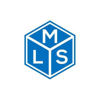 Siyah arkaplanda MLS harfi logo tasarımı. MLS yaratıcı harf logosu konsepti. MLS harf tasarımı.