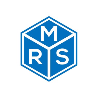 Siyah arka planda Ms harfi logo tasarımı. Bayan Yaratıcı Baş harfler logosu konsepti. MRS harf tasarımı.