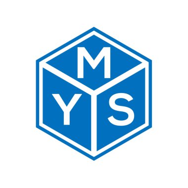 Siyah arka planda MYS harfi logo tasarımı. MYS yaratıcı harf logosu konsepti. MYS harf tasarımı.