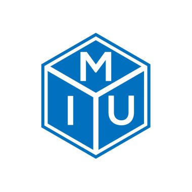 MIU harf logosu tasarımı siyah arka planda. MIU yaratıcı harf logosu konsepti. MIU harf tasarımı.
