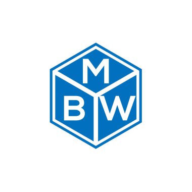 Siyah arkaplanda MBW harf logosu tasarımı. MBW yaratıcı harflerin baş harfleri logo kavramı. MBW harf tasarımı.