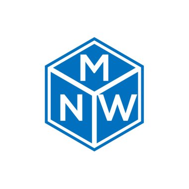 Siyah arka planda MNW harf logosu tasarımı. MNW yaratıcı harfler logosu konsepti. MNW harf tasarımı.