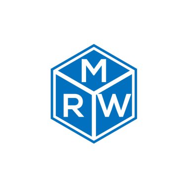 MRW harfi logo tasarımı siyah arka planda. MRW yaratıcı harfler logosu konsepti. MRW harf tasarımı.