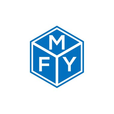 Siyah arka planda MFY harf logosu tasarımı. MFY yaratıcı harflerin baş harfleri logo kavramı. MFY harf tasarımı.