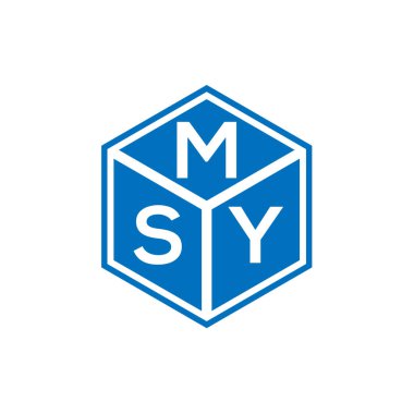 Siyah arka planda MSY harf logosu tasarımı. MSY yaratıcı harflerin baş harfleri logo kavramı. MSY harf tasarımı.