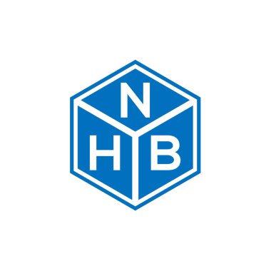 Siyah arka planda NHB harf logosu tasarımı. NHB yaratıcı harflerin baş harfleri logo kavramı. NHB harf tasarımı.