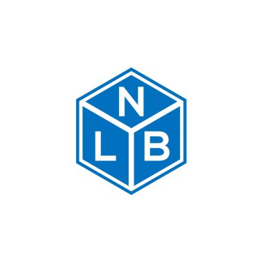 Siyah arka planda NLB harfi logo tasarımı. NLB yaratıcı harflerin baş harfleri logo kavramı. NLB harf tasarımı.