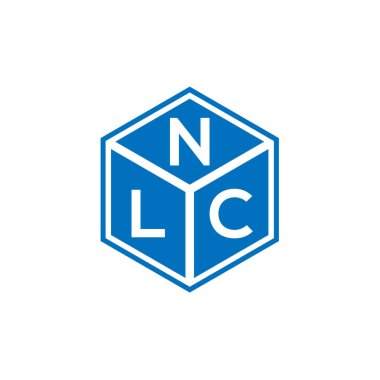 Siyah arka planda NLC harf logosu tasarımı. NLC yaratıcı harflerin baş harfleri logo kavramı. NLC harf tasarımı.