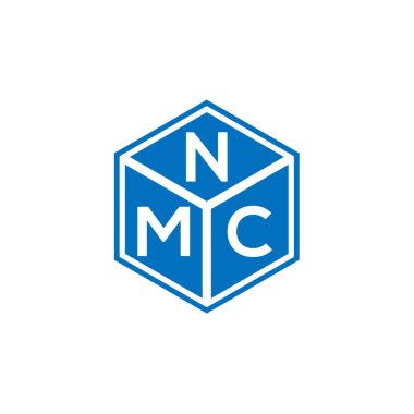 Siyah arka planda NMC harf logosu tasarımı. NMC yaratıcı harflerin baş harfleri logo kavramı. NMC harf tasarımı.