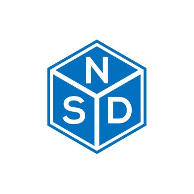 Siyah arka planda NSD mektup logosu tasarımı. NSD yaratıcı harflerin baş harfleri logo kavramı. NSD mektup tasarımı.