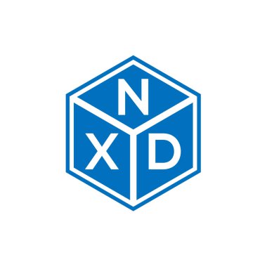 Siyah arkaplanda NXD harf logosu tasarımı. NXD yaratıcı harflerin baş harfleri logo kavramı. NXD harf tasarımı.