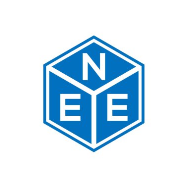 Siyah arka planda harf logosu tasarımı. Yaratıcı harflerin baş harfleri logo konsepti lazım. Nee harf tasarımı.