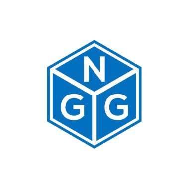 Siyah arka planda NGG harf logosu tasarımı. NGG yaratıcı harflerin baş harfleri logo kavramı. NGG harf tasarımı.