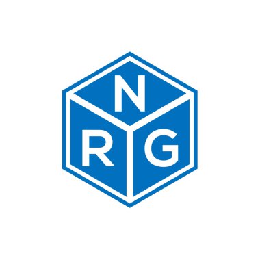 Siyah arka planda NRG harf logosu tasarımı. NRG yaratıcı harflerin baş harfleri logo kavramı. NRG harf tasarımı.