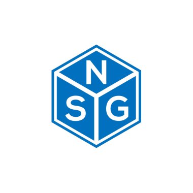 Siyah arka planda NSG harf logosu tasarımı. NSG yaratıcı harflerin baş harfleri logo kavramı. NSG harf tasarımı.