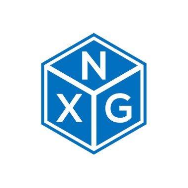 Siyah arkaplanda NXG harf logosu tasarımı. NXG yaratıcı harflerin baş harfleri logo kavramı. NXG harf tasarımı.