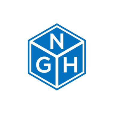 Siyah arka planda NGH harf logosu tasarımı. NGH yaratıcı harflerin baş harfleri logo kavramı. NGH harf tasarımı.