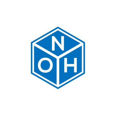 Siyah arka planda NOH harfi logo tasarımı. NOH yaratıcı harflerin baş harfleri logo kavramı. NOH harf tasarımı.