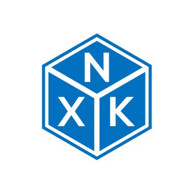 Siyah arka planda NXK harf logosu tasarımı. NXK yaratıcı harflerin baş harfleri logo kavramı. NXK harf tasarımı.