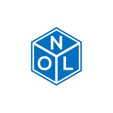 Siyah arkaplanda NOL harf logosu tasarımı. NOL yaratıcı harflerin baş harfleri logo kavramı. NOL harf tasarımı.