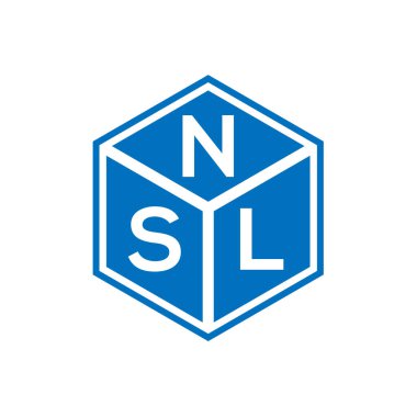 Siyah arka planda NSL harf logosu tasarımı. NSL yaratıcı harflerin baş harfleri logo kavramı. NSL harf tasarımı.