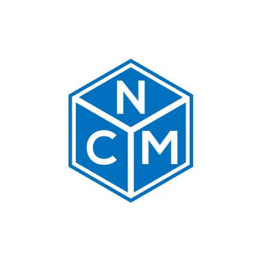 Siyah arka planda NCM harf logosu tasarımı. NCM yaratıcı harflerin baş harfleri logo kavramı. NCM harf tasarımı.
