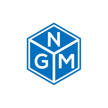 Siyah arka planda NGM harf logosu tasarımı. NGM yaratıcı harflerin baş harfleri logo kavramı. NGM harf tasarımı.
