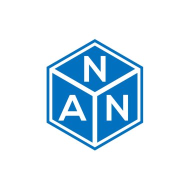 Siyah arka planda NAN harf logosu tasarımı. NAN yaratıcı harfler logosu konsepti. NAN harf tasarımı.
