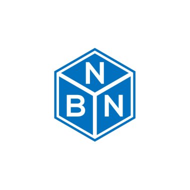 Siyah arka planda NBN harf logosu tasarımı. NBN yaratıcı harflerin baş harfleri logo kavramı. NBN harf tasarımı.