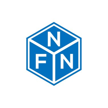 Siyah arka planda NFN harf logosu tasarımı. NFN yaratıcı harflerin baş harfleri logo kavramı. NFN harf tasarımı.