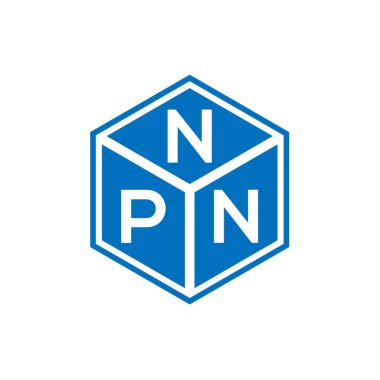 Siyah arka planda NPN harf logosu tasarımı. NPN yaratıcı harflerin baş harfleri logo kavramı. NPN harf tasarımı.