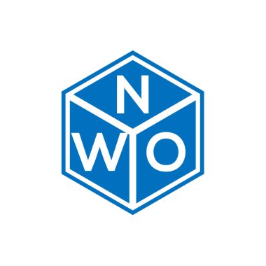 Siyah arka planda NWO harfi logo tasarımı. NWO yaratıcı harflerin baş harfleri logo kavramı. NWO harf tasarımı.