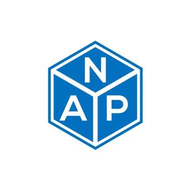Siyah arka planda NPA harf logosu tasarımı. NPA yaratıcı harflerin baş harfleri logo kavramı. NPA harf tasarımı.