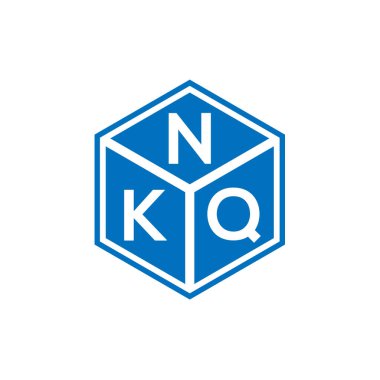 Siyah arka planda NKQ harfi logo tasarımı. NKQ yaratıcı harflerin baş harfleri logo kavramı. NKQ harf tasarımı.