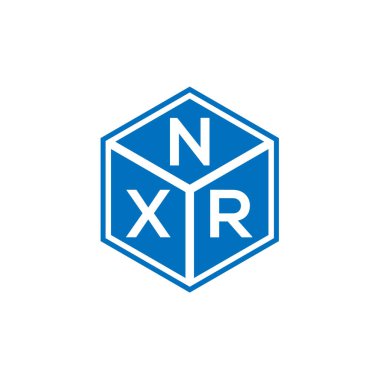 Siyah arka planda NXR harf logosu tasarımı. NXR yaratıcı harflerin baş harfleri logo kavramı. NXR harf tasarımı.