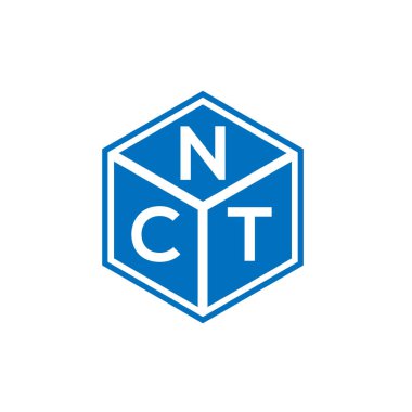 Siyah arka planda NCT harf logosu tasarımı. NCT yaratıcı harfler logosu konsepti. NCT harf tasarımı.